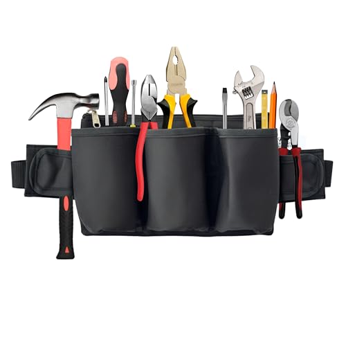 Image of PAHAL Infantory Utility Tool Belt 3 Pocket | Professional Waist Tool Pouch for Electrician, Carpenter, Plumber & Repair Work