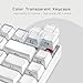 Womier Keycaps - Jelly Keycaps White 60 65 75 100 Percent, Side Printed Elegant Crystal Key caps, Custom 113 Keys OEM Profile for 61/68/84/87/98/100 Cherry Gateron MX Mechanical, White