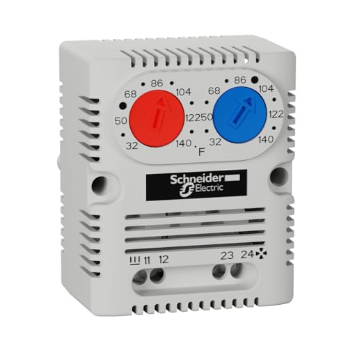 Termostato Doble Schneider Electric NSYCCOTHDF Regulador de Temperatura NA NC para Armario