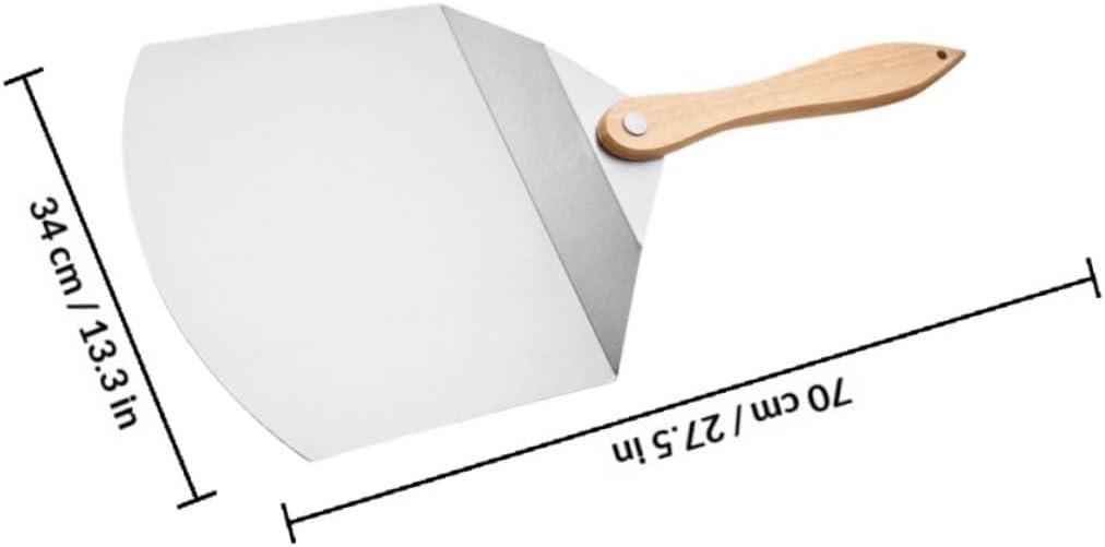 Ciieeo Folding Stainless Steel Cake and Pizza Transfer Spade Kitchen Tool for Baking and Home Use Random Color