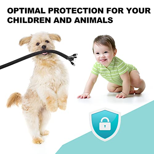 image for AGPTEK White Cable Sleeve Cover, 6.6ft - 1.2inch Cord Management Syste