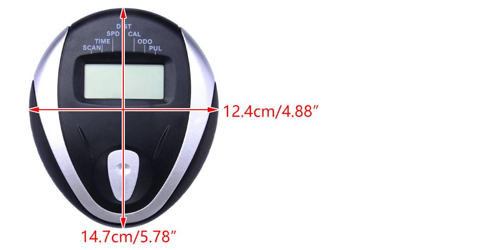 ciciTree Silver Speedometer Monitor Stationary Exercise Bike Computer Heart Rate Display Counter Electronic Meter