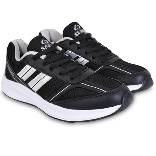 Image of SEAGA Sports Men's Lightweight Sports Running Shoes with Breathable Mesh & Cushioned Sole and Comfortable Shoes