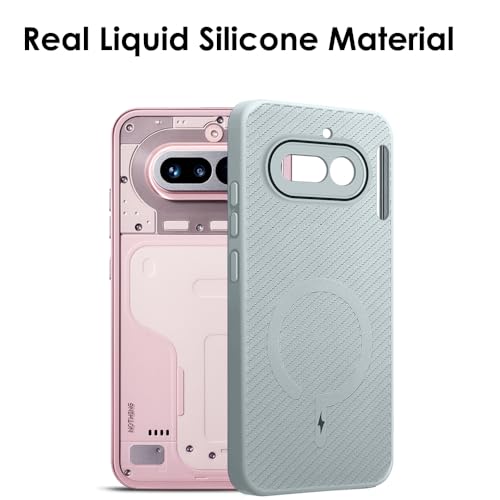 Image of Matte Silicone Back Cover for Nothing Phone 4A 5G | Mag-Safe Design (Not Compatible with Mag-Safe) | Shockproof Slim Case with Camera Protection Anti-Slip Texture | Premium Finish (Gray)