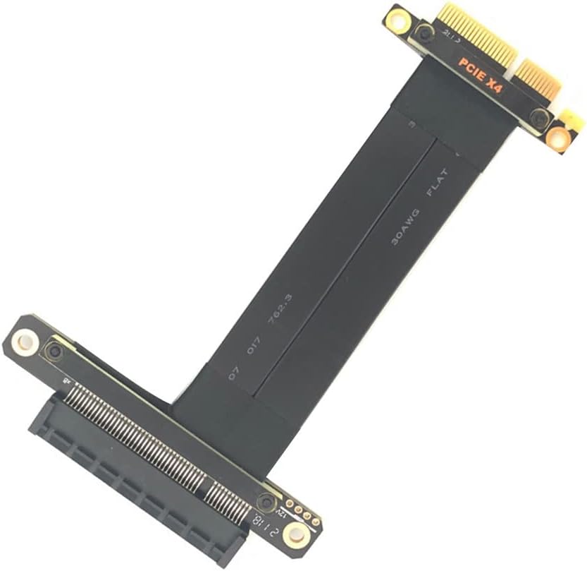Riser Cable PCI Express PCI-E PCIe 3.0 X4 to X8 32G/BPS Extender Adapter Riser Card Flexible Cable High Speed Extension Cable - 25CM
