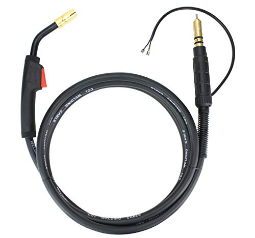 100 Amp MIG Gun Torch compatible with Hobart - 10 Feet Cable - Spade Terminals Signal Connectors