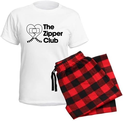 CafePress The Zipper Club Women's Light Pajamas Women's Novelty Cotton Pajama Set, Comfortable PJ Sleepwear