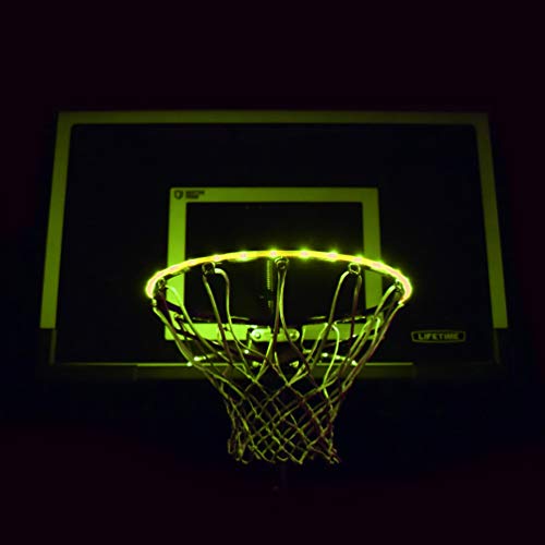 GlowCity Light Up LED Rim Kit with LED Basketball Included - Yellow, Size 7 Basketball (Official Size) - Thumbnail 2