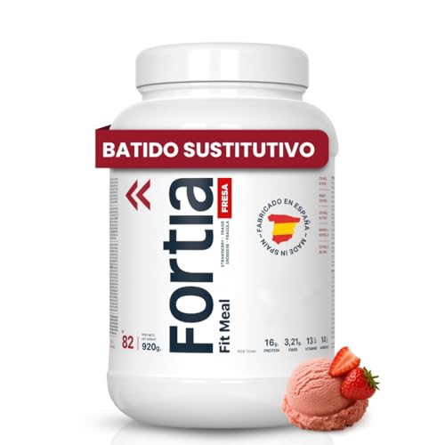 FORTIA Batidos Sustitutivos De Comida Alto En Proteínas Solo 140 Kcal | Batido Sustitutivo Adelgazar Alto En Vitaminas | Batido Saciante | Batido Sin Gluten