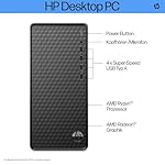HP Desktop PC | AMD Ryzen 5 5600G | 16 GB DDR4 RAM | 512 GB SSD | AMD Radeon-Grafikeinheit | Windows 11 Home | Schwarz – Bild 4
