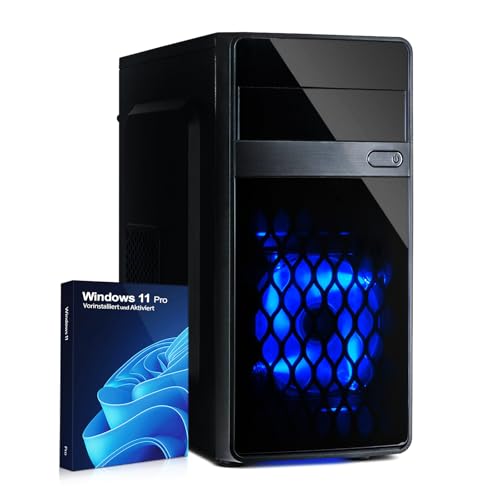 HYPER BYTE® Office PC – Computer mit Intel Quad Core i7 mit 3,9 GHz | 16 GB RAM | 512 GB SSD Festplatte | Win 11 Pro | WLAN | DVD+RW | USB 3.0 | High End Office Tower-Pc