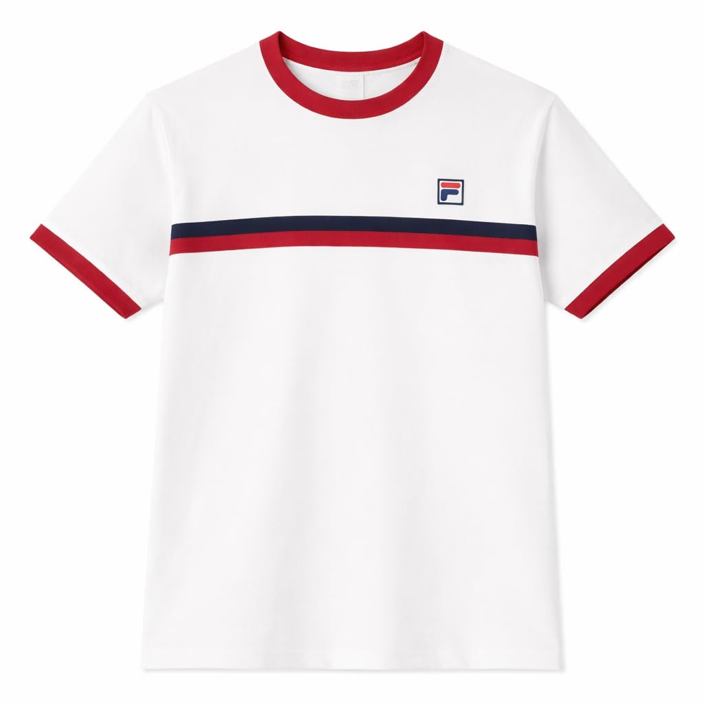 Fila Men's Gardenia/Garnet/Fila Navy Rosario T-Shirt