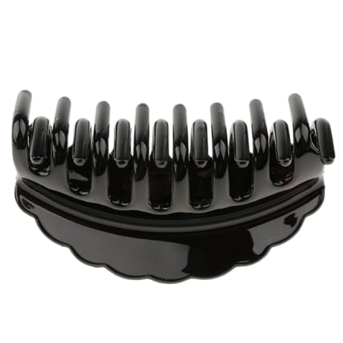 Pinza para mujer grande ideal para peinados de oficina o gimnasio broche banana negro resistente 7