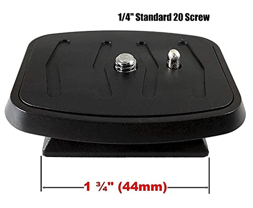 Davoice 44Mm Tripod Quick Release Plate For Amazon Basics 60-Inch, Ambico, Targus, Velbon, Vista Explorer 60”, Sony, Sunpak, Ravelli + Cell Phone Tripod Mount Adapter Compatible With Iphone Smartphone #TOP1