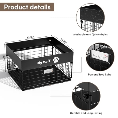 Qeerable BLACK METAL DOG TOY BASKET Dog Toy Basket - Metal Large Dog Toy Box thumb #4