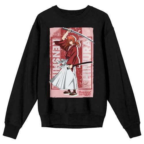 Bioworld Rurouni Kenshin Samurai Himura Crew Neck Long Sleeve Bioworld Rurouni Kenshin Samurai Himura Crew Neck Long Sleeve