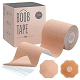 Tripsky XL Breast Lift Tape, BoobTape for Large Breasts,Body Tape for Fashion,Athletic Tape Boobtape &NippleCover for A-GCup (Nude, 3 inch)