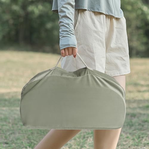 LOYALHEARTDY Meditation Bench - Bamboo Wood, Foldable Meditation Stool with Velvet Cushion Cover & Carrying Bag - Prayer Kneeler Chair for Yoga Or Sitting (Green) - Image 6