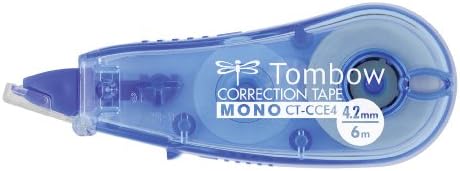 Tombow CT-CCE4 mini korektor w rolce, średnie zwijanie, 4,2 mm x 6 m, w blistrze, przezroczysty zielony