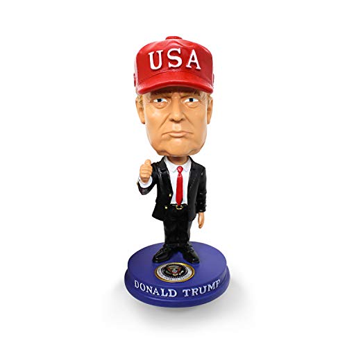 President Trump Bobblehead Maga Hat 45 2020 Re-Election Classic Red Tie And Thumbs Up For Car, Desk, Office (Small) #TOP9