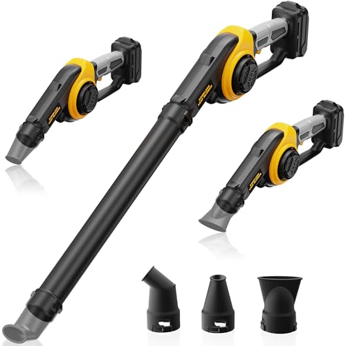 HEINPRO Cordless Leaf Blower Compatible with DEWALT 20V Max Battery (Tool Only) 200MPH Small Electric Leaf Blowers w/ 3 Speeds Mode, Lightweight Mill Leaf Blowers Battery Powered for Patio