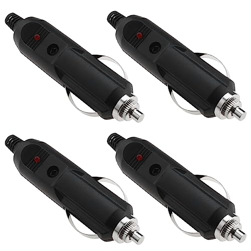 Rev Up Your Cleaning With The Best Car Vacuum Cleaner That Plugs Into Cigarette Lighter The Lord of the Tools 4Pcs Male LED Car Cigarette Lighter Plug Car Cigarette Lighter Socket Plug Connector Accessories for Electrical Appliances Vacuum Cleaner