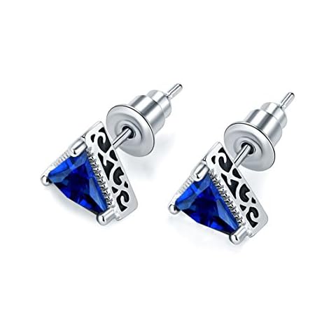 Uloveido Girls Triangle Blue Studs Earring Cover