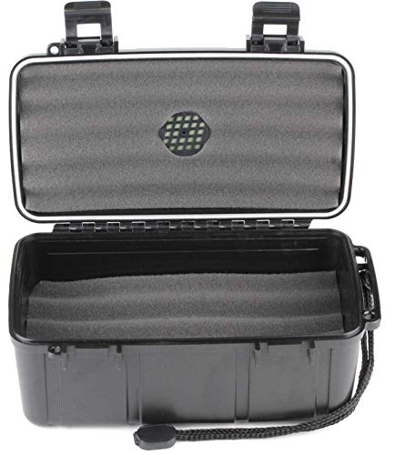 Mrs. Brog Waterproof Travel Cigar Humidor Case - Black - Holds up to 15 Cigars - Thumbnail 4