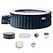 INTEX 28429EP PureSpa Plus Bubble Massage Spa Set: Inflatable Hot Tub Includes – 2 Contoured Headrest – LED Light – 4 Person Capacity – 77" x 28"