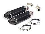 Silenciador de motocicleta para D&UCATI para Mon&ster 695 696 795 796 1100 Sistema de escape Silenciador de 470 mm Tubo de escape Deflector Tubo de conexión deslizante Tubo de enlace intermedio