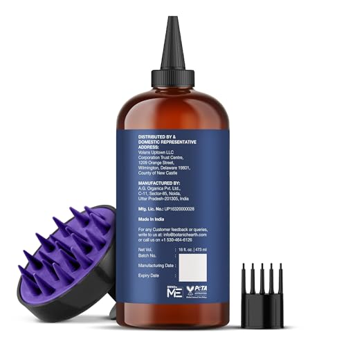 Botanic Hearth 100% Pure Rosemary Oil For Hair Growth | Infused with Biotin, Jojoba & Castor Oil | Hair Oil Repairs Dry Damaged Hair, Strengthening, Healthier - Hair Tonic, 16 fl oz