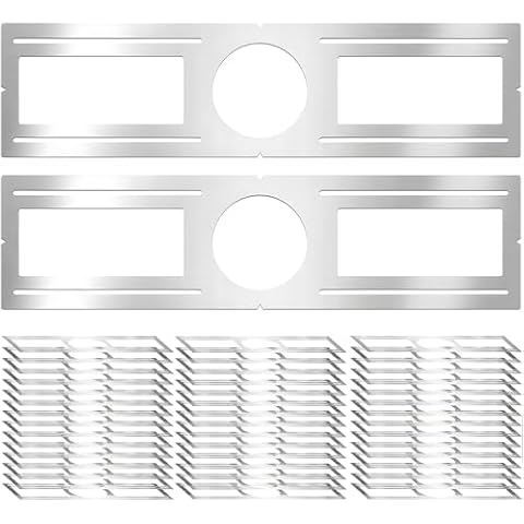 New Construction Mounting Plate, 4 Inch, LED Recessed Lighting Housing Kits, Flat Steel Rough in Bracket Fixture for LED Light Bar, 48PC Shallow Recessed Lighting Housing Plate Cover