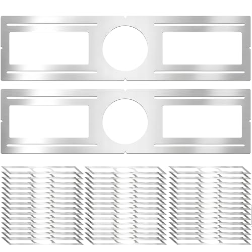 New Construction Mounting Plate, 4 Inch, LED Recessed Lighting Housing Kits, Flat Steel Rough in Bracket Fixture for LED Light Bar, 12PC Shallow Recessed Lighting Housing Plate