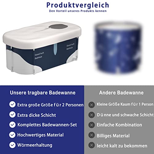 140cm tragbare faltbare Badewanne mit Metallrahmen - große Familie Badewanne für Erwachsene, effiziente Umstellung von heißer und kalter Wanne 140cm x 60cm x 55cm (Milch Stil mit Metallrahmen)