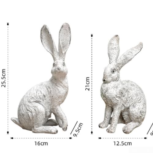 Statue de lapin en bronze résine fait main objet déco chic