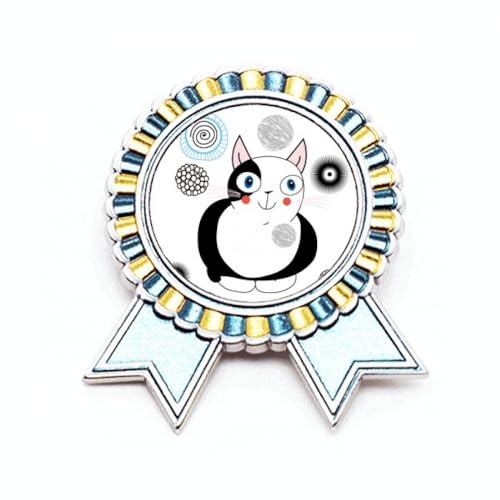 Broche chat mignon Winner Award en métal idée cadeau anniversaire