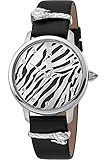 Silbernes Zifferblatt und schwarzes Armband