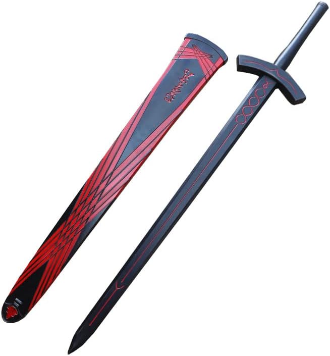 41" Fantasía Anime Medieval Excalibur Cosplay Espada de Espuma Cosplay Hoja Disfraz Arma Accesorios Réplica LARP