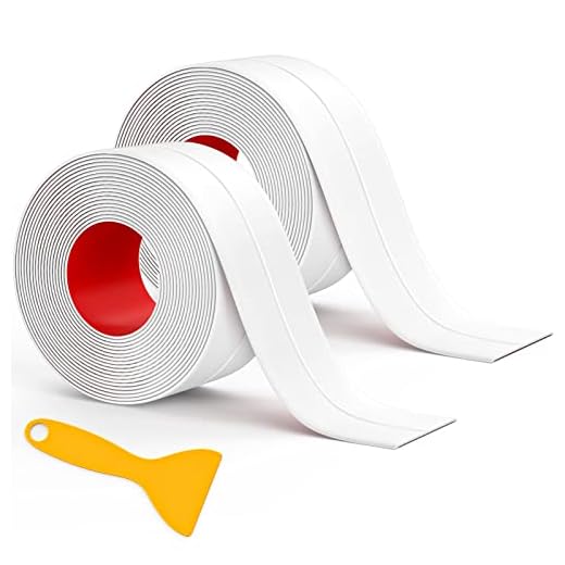 Fixmend Caulk Tape Self Adhesive, 2 Rolls Toilet Caulking Strip Waterproof