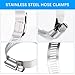 YUCDXVF 24PCS Adjustable Stainless Steel Hose Clamps, 1/4“-2” (6-51mm) Stainless Steel Hose Clamp Assortment Kit Our Hose Clamps Are Used For Home, Garden and Automotive Hose Connections