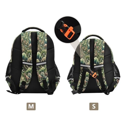 Camo Dinosaurs Kids Backpack for Girls Boys Ages 8-14, Backpack for Boys Elementary School3