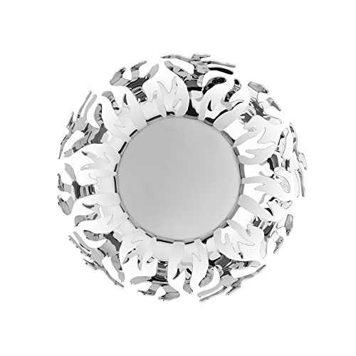 Alessi ESI01 / 29 Mediterraneo Fruit Holder in Stainless Steel Colored with Silver Epoxy Resin, Silver, 29 cm