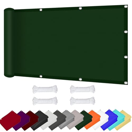 Voile d'ombrage imperméable 1.6x2.6m vert foncé pour patio - 2