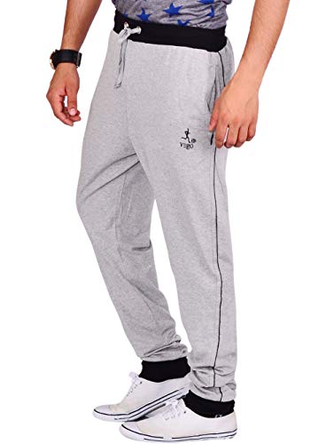 Image of VEGO Men's Grey Cotton Track Pant