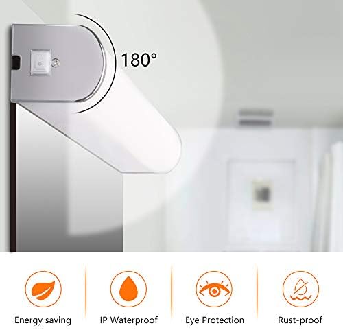 ENUOTEK 15W LED Bathroom Vanity Wall Light Fixture Above Bath Mirror Light Under Cabinet Lamp Length 60CM IP44 Wide Lighting Range 1400Lm Neutral White 4000K Not Dimmable 1 Lamp