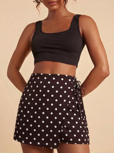 Image of SweatyRocks Women's Boho Mini Skirts Floral Shorts Tie Side Wrap Skorts