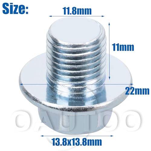Image of 12pcs M12-1.25 Engine Oil Pan Drain Plug with Gasket Kit 90341-12012, 90430-12031 Fits Toyota Fits Lexus 1984-On