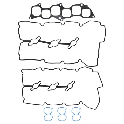 Image of Engine Valve Cover Gasket Set Compatible with Hyundai Kia Vehicle Azera Entourage Santa Fe Sonata Veracruz for Amanti Sedona Sorento 3.3L 3.8L V6 2006-2011 Replace# VS 50750 R VS50750R