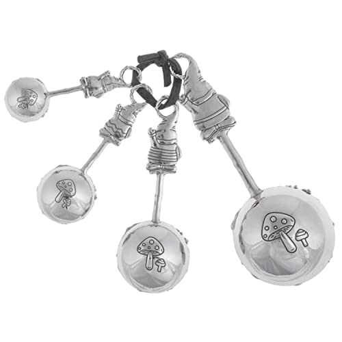 Ganz Silver Gnomes Metal Measuring Spoons 4 Piece Set 5.25 Inch #TOP1