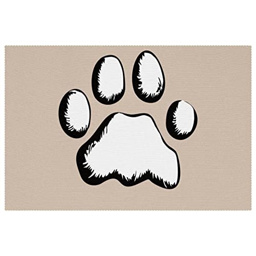 Set de table en forme de patte de chien antidérapant résistant chaleur x6 - 2